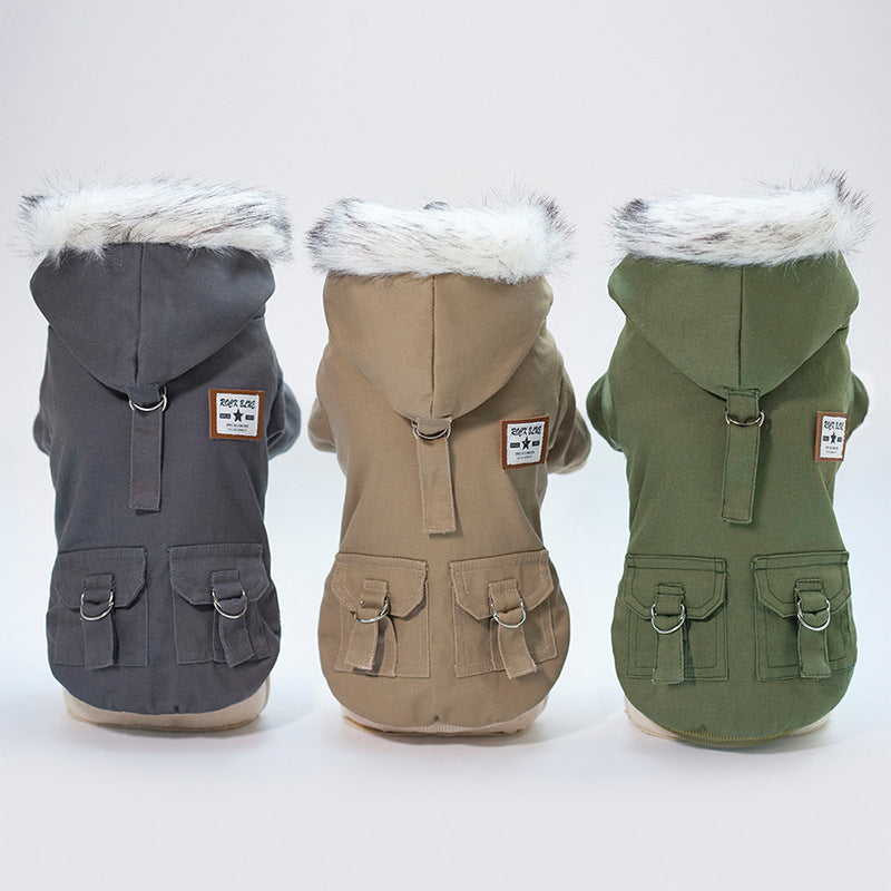 WhiskerWash PupCap™ – Dog Coat with Built-In Hat