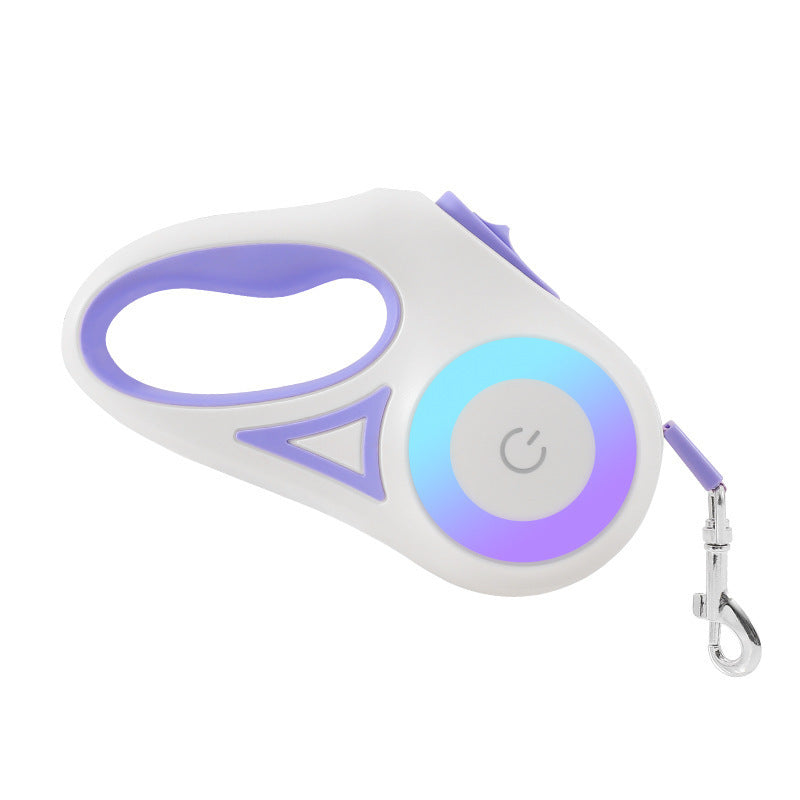 WhiskerWash GlowTrax Retractable Leash
— Automatic, LED-Spotlight Pet Leash for Small to Medium Dogs & Cats