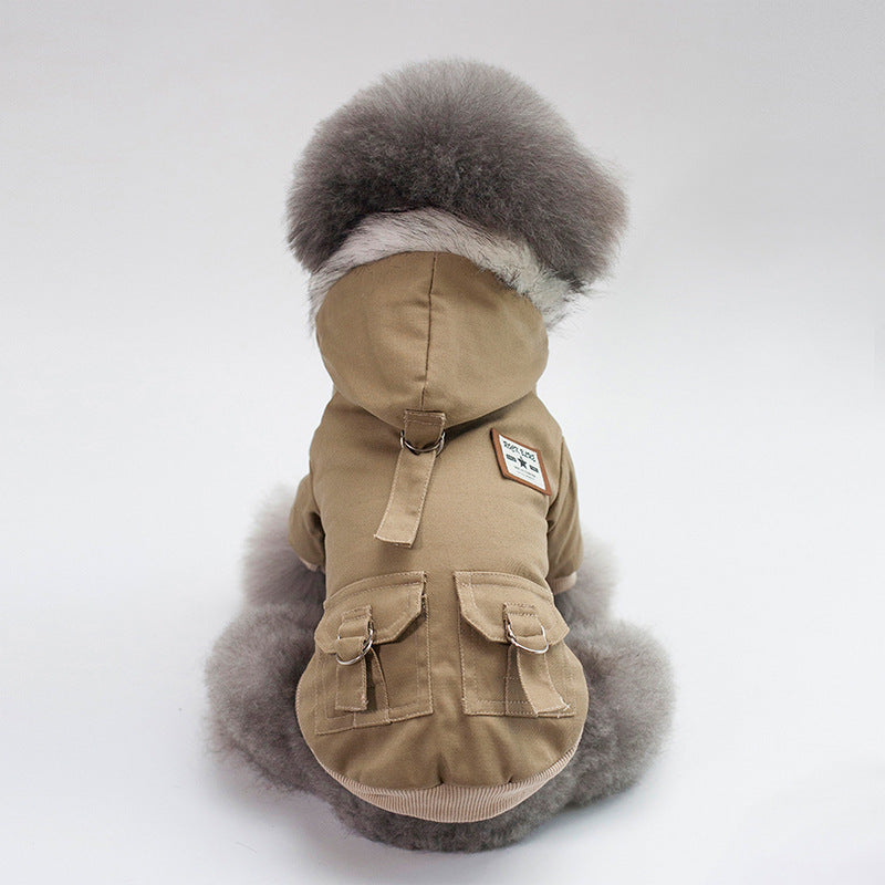 WhiskerWash PupCap™ – Dog Coat with Built-In Hat