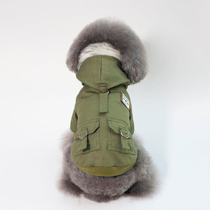 WhiskerWash PupCap™ – Dog Coat with Built-In Hat
