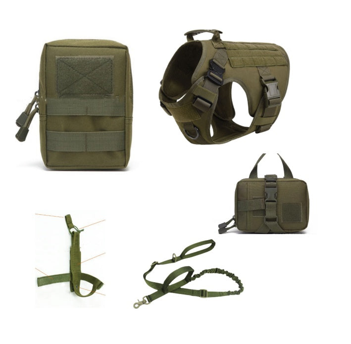WhiskerWash K9Command™ – Tactical Dog Harness & Leash Set