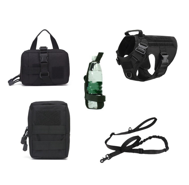 WhiskerWash K9Command™ – Tactical Dog Harness & Leash Set