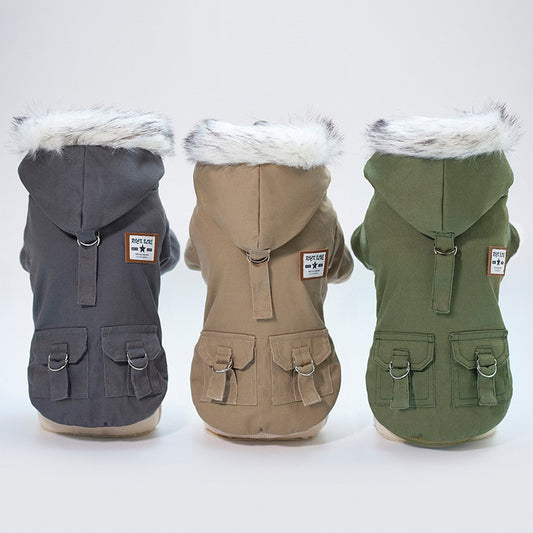 WhiskerWash PupCap™ – Dog Coat with Built-In Hat