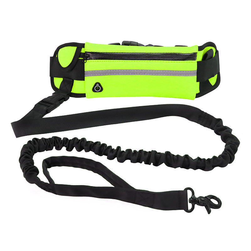 WhiskerWash FreeStride™ Hands-Free Dog Leash Belt
- With Shock-Absorbing Bungee, Phone Pocket & Water Bottle Holder – For Dogs up to 180 lbs
