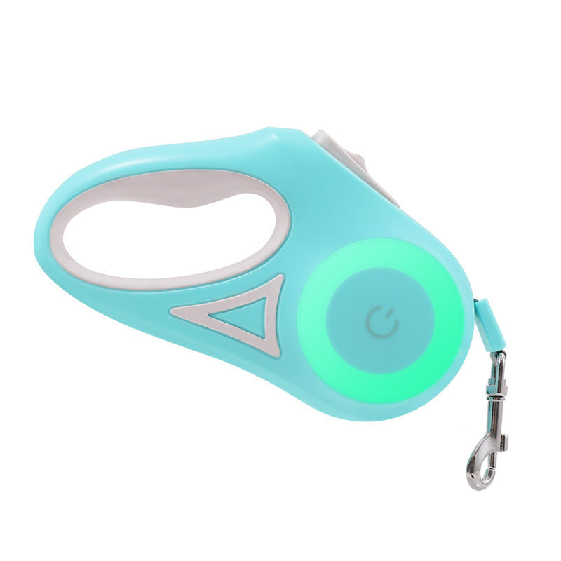 WhiskerWash GlowTrax Retractable Leash 
— Automatic, LED-Spotlight Pet Leash for Small to Medium Dogs & Cats