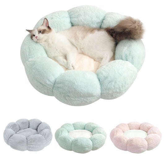 WhiskerWash Cozy Flower Pet Bed