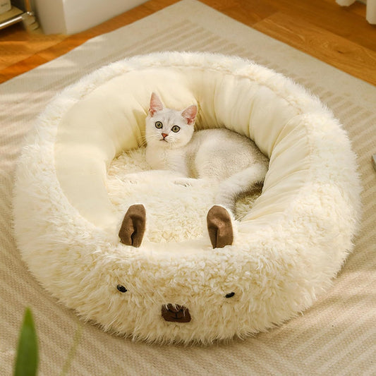 WhiskerWash Warm & Thick Cut Alpaca Pet Bed
