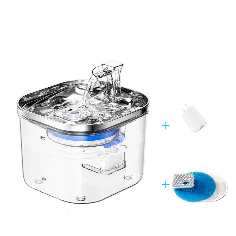 WhiskerWash AquaFlow™ – Stainless Steel Smart Pet Water Fountain