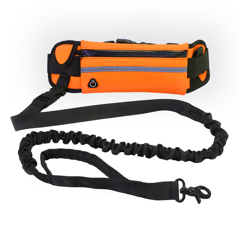 WhiskerWash FreeStride™ Hands-Free Dog Leash Belt
- With Shock-Absorbing Bungee, Phone Pocket & Water Bottle Holder – For Dogs up to 180 lbs