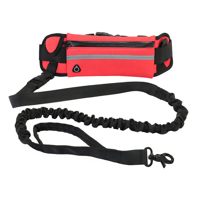 WhiskerWash FreeStride™ Hands-Free Dog Leash Belt
- With Shock-Absorbing Bungee, Phone Pocket & Water Bottle Holder – For Dogs up to 180 lbs